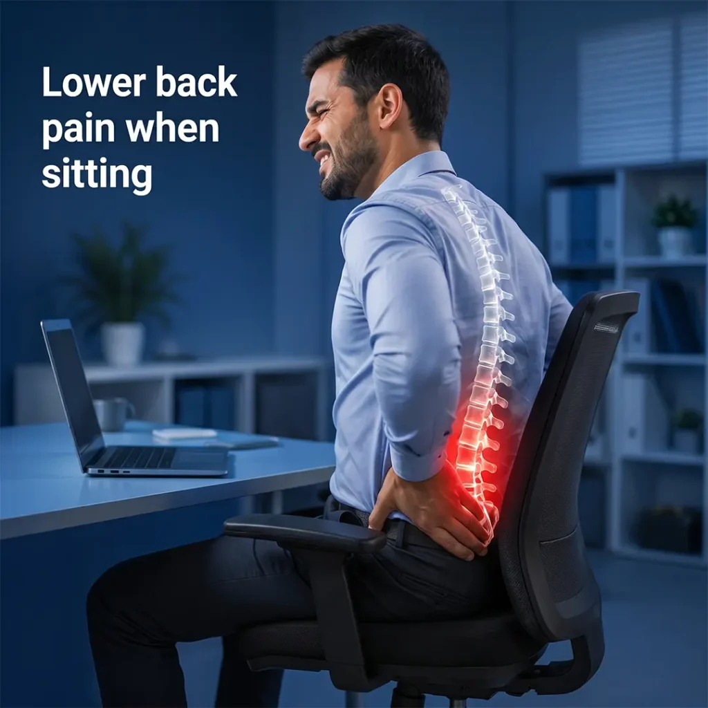lower back pain when sitting