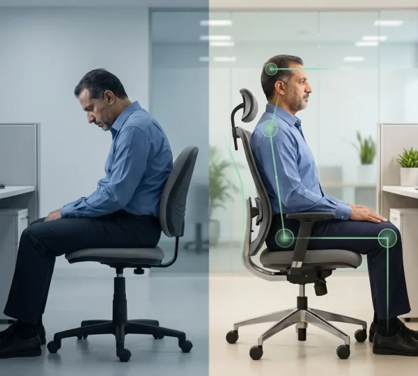 طريقة الجلوس الصحيحة على الكرسي