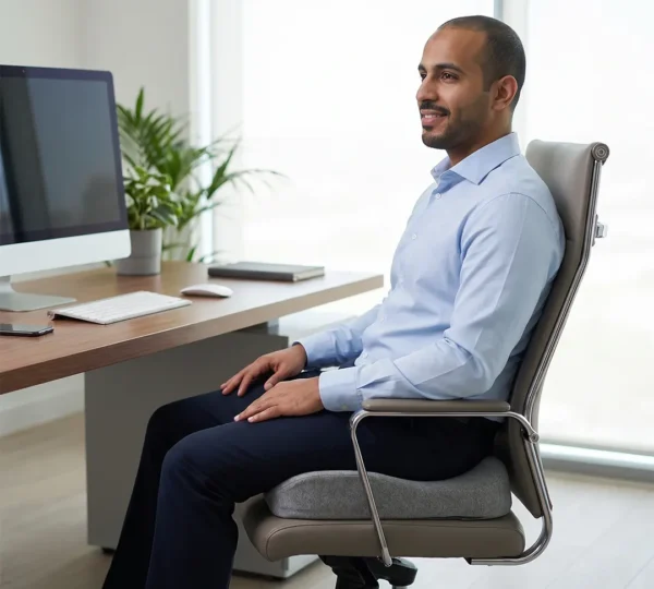 الفرق بين الجلوس بدون وسادة طبية للعصعص ومع استخدامها