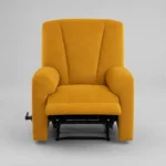 Front view yellow recliner chair