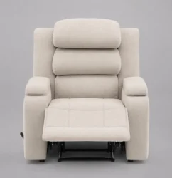 Fully extended recliner chair front