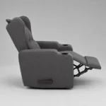 Extended grey recliner chair