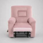Modern pink leather recliner chair