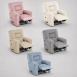 Colors pink leather recliner chair