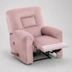 Comfortable pink leather recliner chair