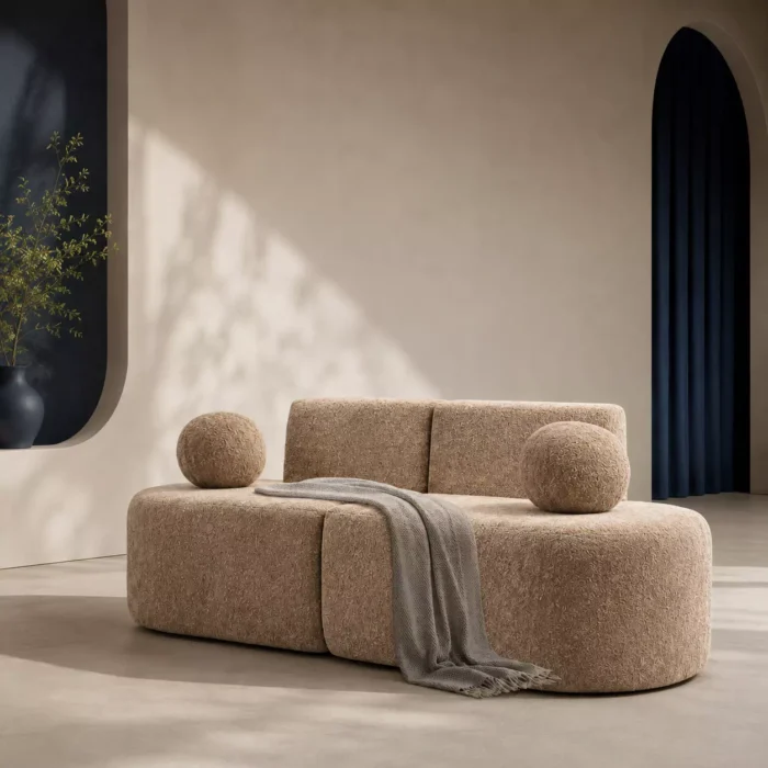 Sofa cylindrical side cushions