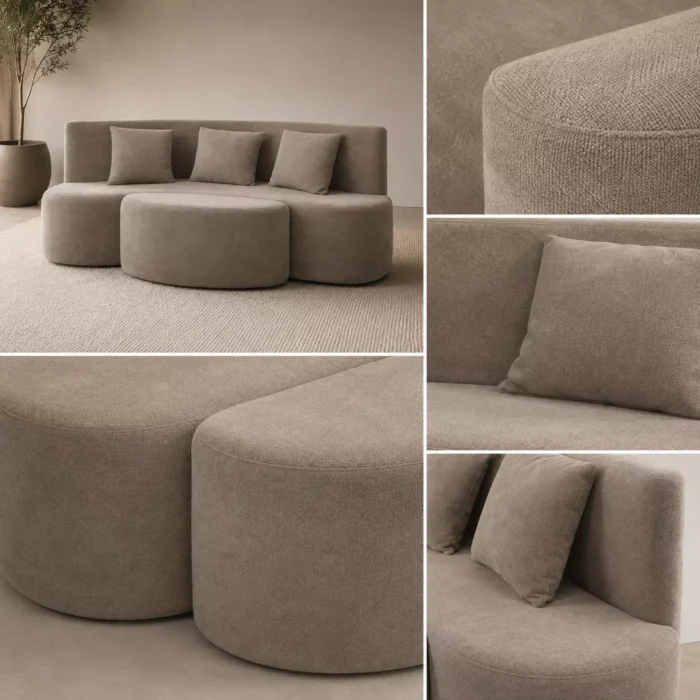 Modular foam sofa texture
