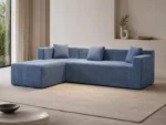 Scandinavian box sectional sofa