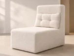 Tufted armless chair texture