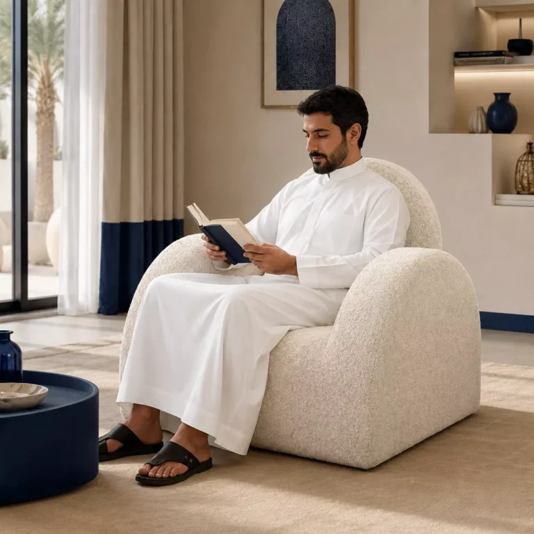 Cozy reading sofa