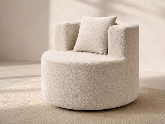 Frameless sofa cushion details