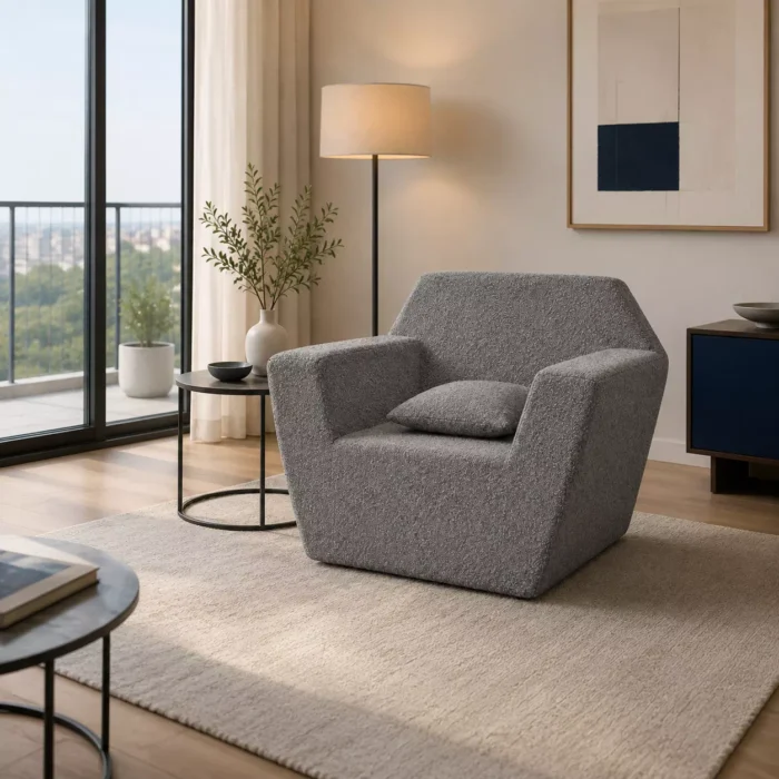 Wide arm single chair