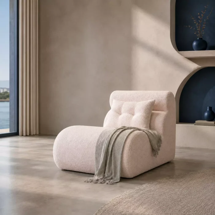 Long foam chaise