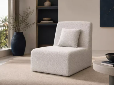 Boxy armless floor seat